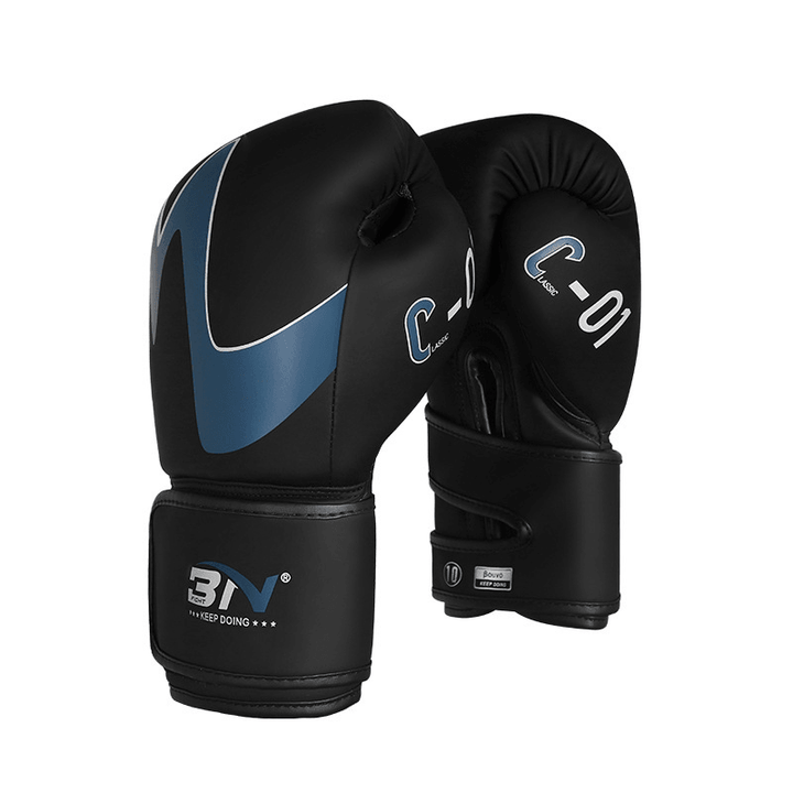 10/12 OZ PU Sports Boxing Gloves Adult Men and Women Fight Sanbag Fighting Trainning Rubber Breathable Thickened - MRSLM