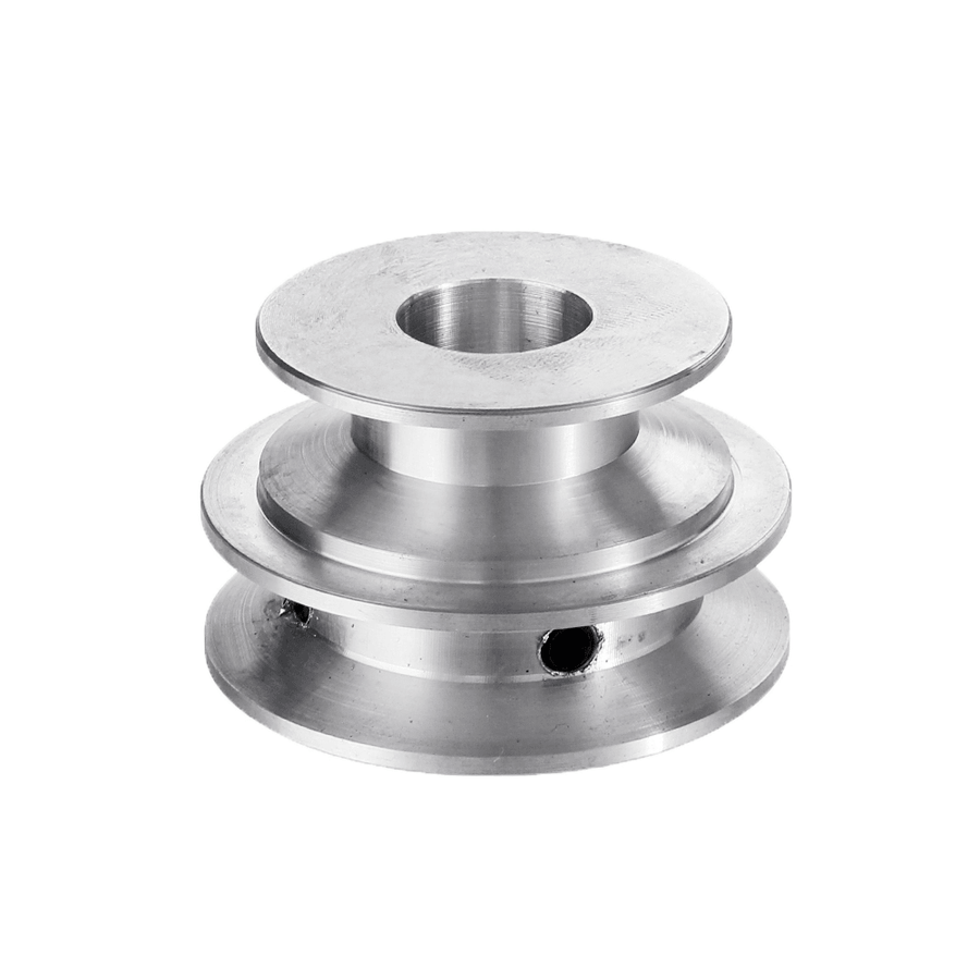 Aluminum Alloy 40&50Mm Double Groove Pulley 8-20MM Fixed Bore V-Shape Pulley Wheel for 10MM Belt - MRSLM