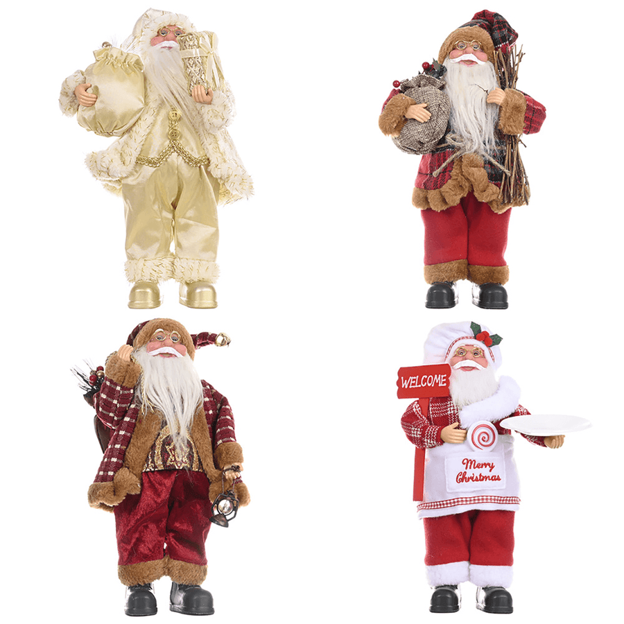 Santa Claus Doll Merry Christmas Tree Figurine Ornament Kid Toy Gift Desktop Decoration - MRSLM