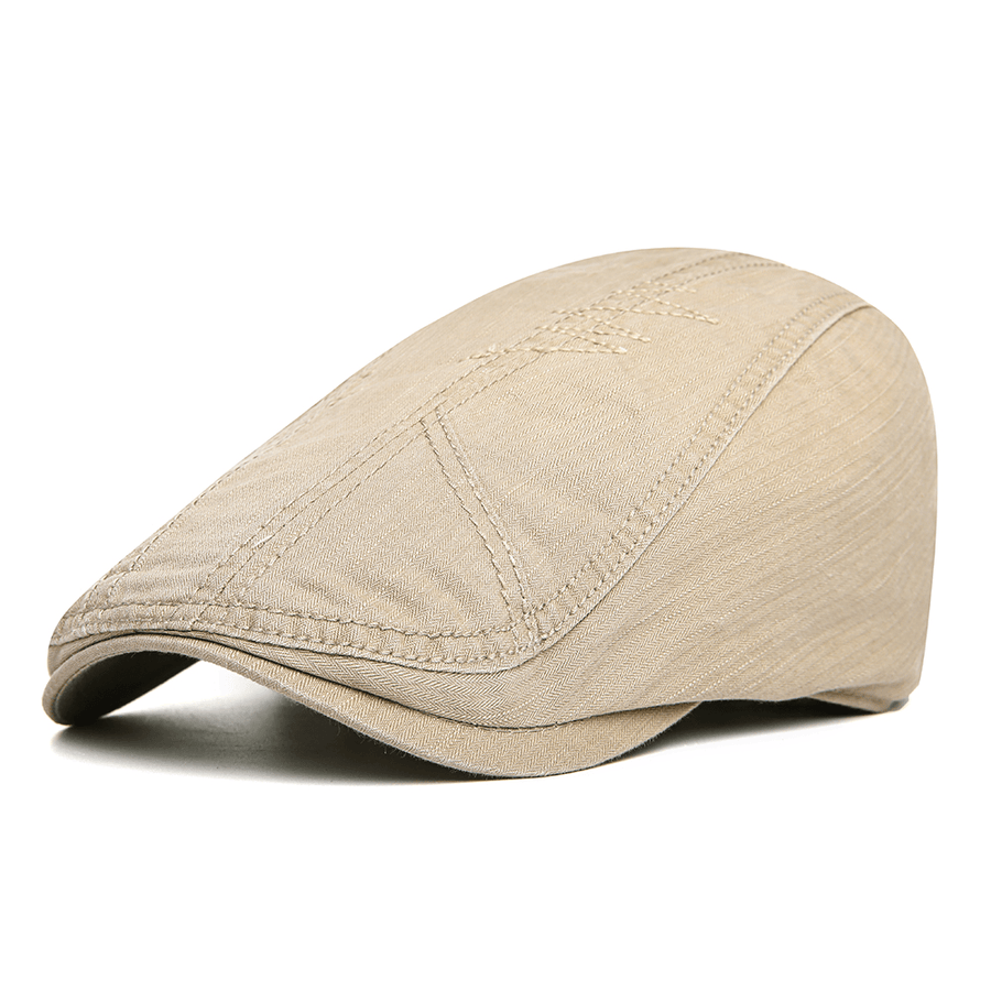 Men Women Cotton Adjustable Painter Beret Caps Outdoor Sunscreen Ivy Forward Hat - MRSLM