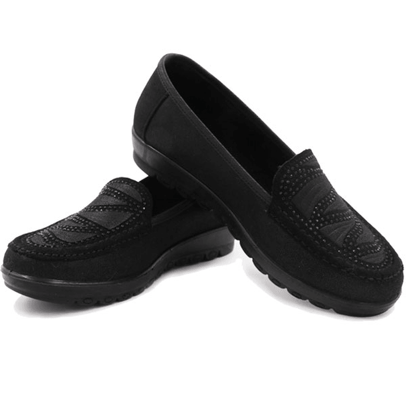 Women Casual Flat Slip on Soft Shoes in Suede - MRSLM