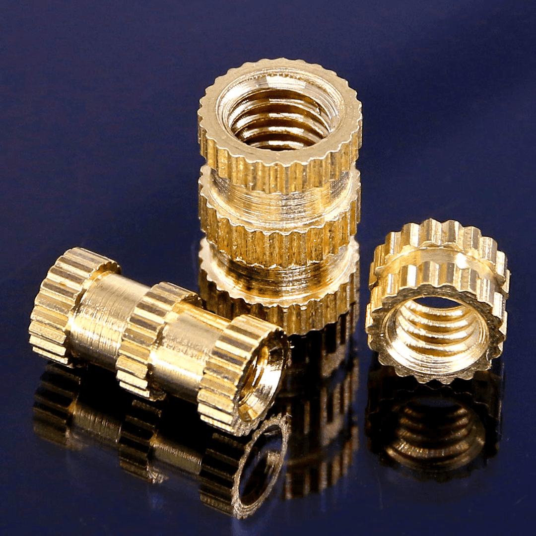 Suleve MXBN6 370Pcs M2 M3 M4 M5 Female Thread Knurled Brass Threaded Insert Embedment Nut Assortment Kit for 3D Printing - MRSLM
