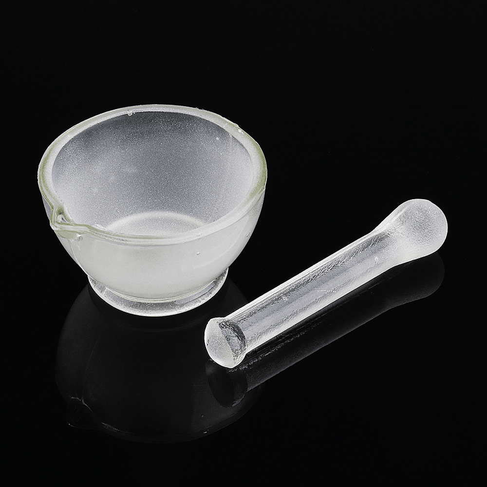 60Mm Footed Glass Mortar and Pestle Set Lab Grinder Experimental Grouting Bowl Tool - MRSLM