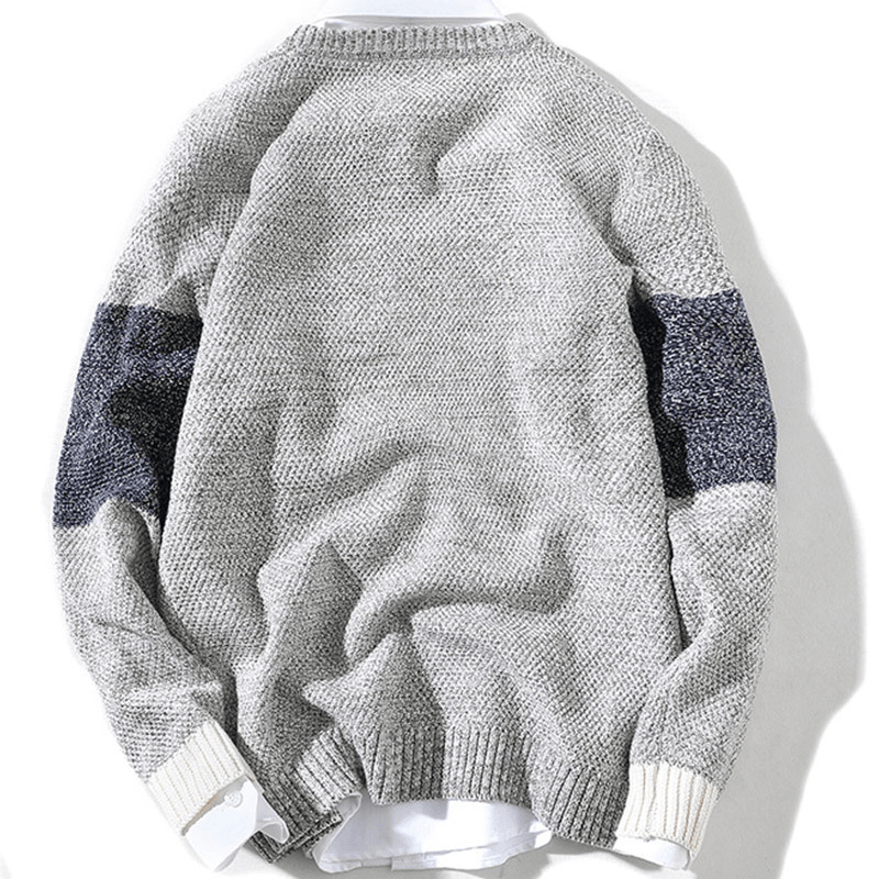 Casual All-Match Loose Color-Blocking plus Size Sweater - MRSLM