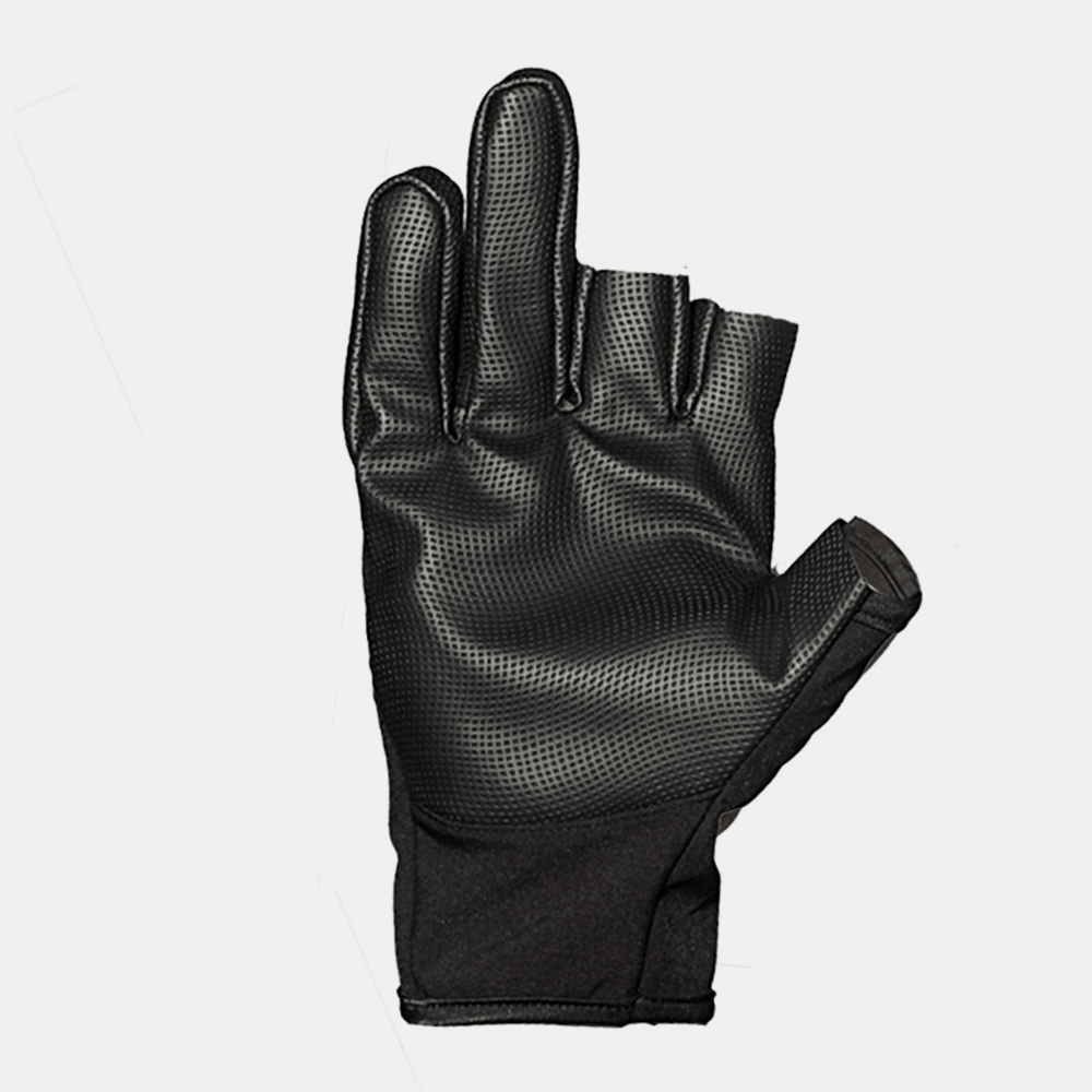 Unisex Half-Finger Waterproof Outdoor Sport Reding Fishing Non-Slip Leather Gloves - MRSLM