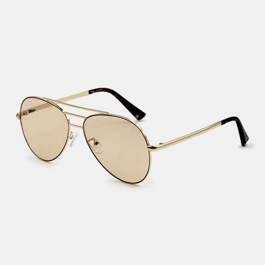 Unisex Metal Narrow Rim Full Frame Fashion Casual UV Protection Sunglasses - MRSLM