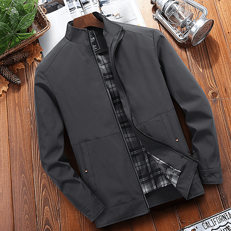 Men'S Loose Middle-Aged and Elderly Spring and Autumn Thin Coat Father'S Autumn Clothes - MRSLM