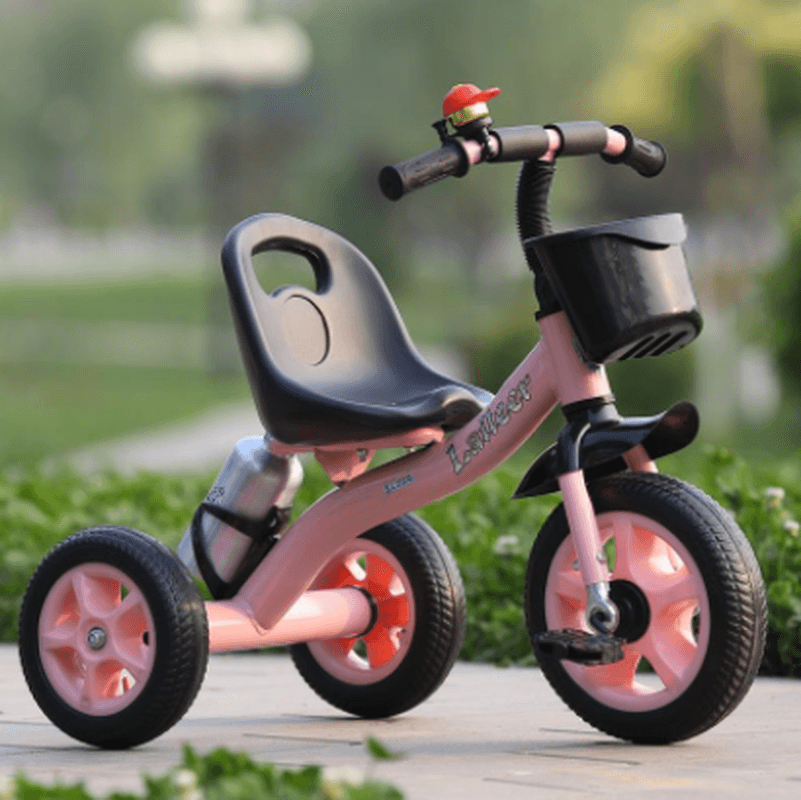 Laiteer 3 Wheel Kids Pedal Adjustable Tricycle for Aged 2-6 Children Toddler Balance Bike Balance Training with Basket＆Large Axle Wheel Gifts - MRSLM