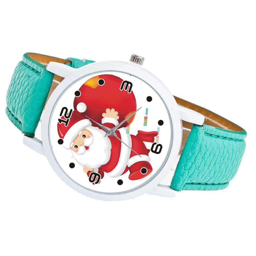 Cartoon Santa Claus and Gift Pattern Cute Kid Watch Fashion Children Quartz Watch - MRSLM