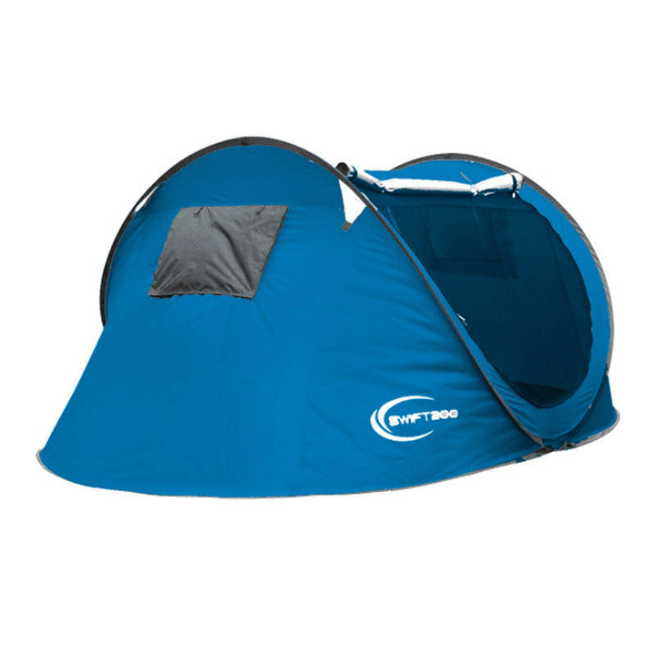 Outdoor 3-4 Persons Camping Tent Automatic Open Waterproof Single Layer Sunshade Canopy - MRSLM