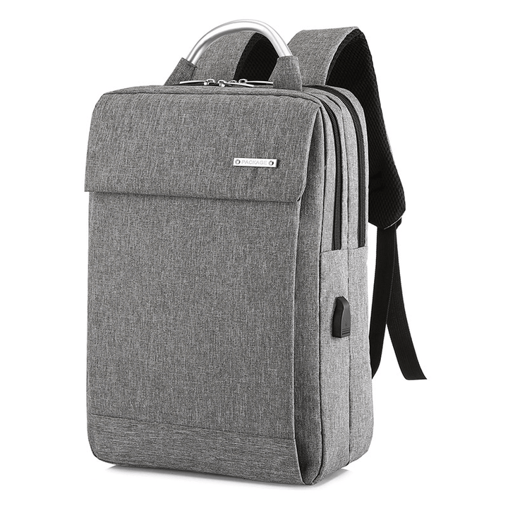 Men Casual Business Large Capacity Multifunctional Backpack with USB Charging Port - MRSLM