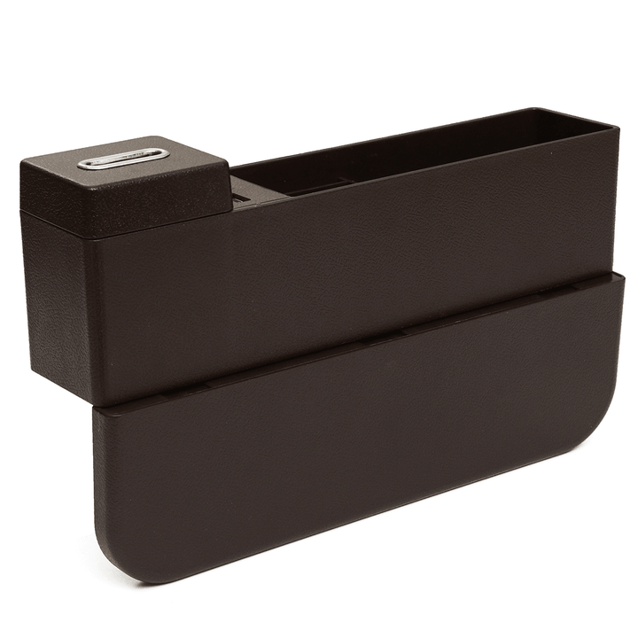 Universal Car Seat Crevice Storage Box Cup Holder Organizer USB Charge - MRSLM