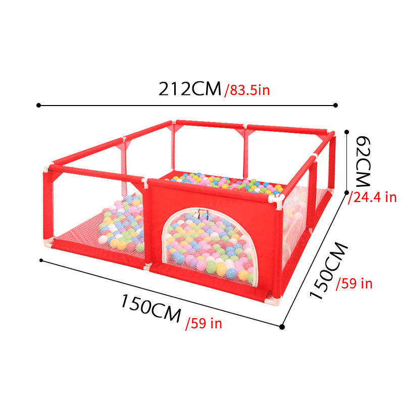 150Cm Baby Playpen Children Fence Play Yard Foldable Baby Safety Game Tent - MRSLM