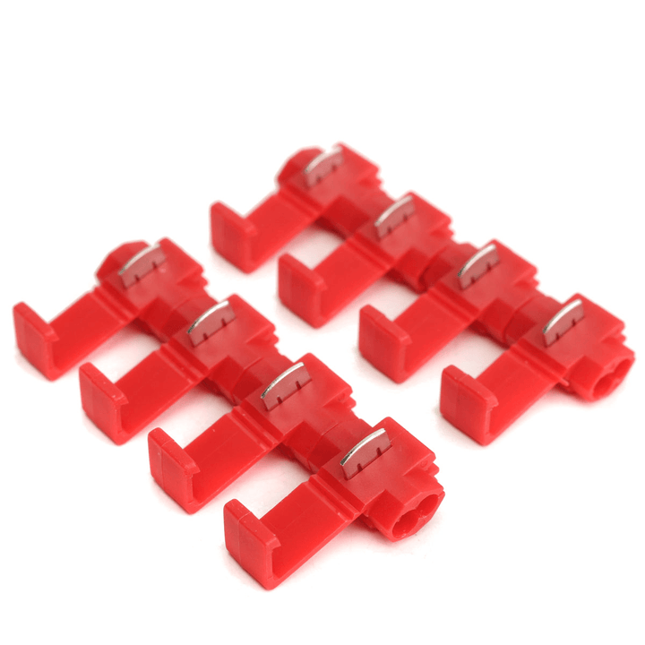 50Pcs Lock Wire Electrical Cable Connector Quick Splice Terminals Crimp for Car - MRSLM