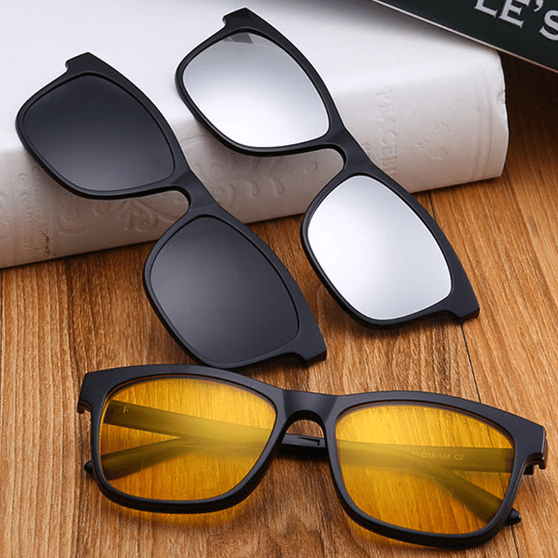 3 Piece Magnet Dual-Purpose Reading Glasses Lens with Frame - MRSLM