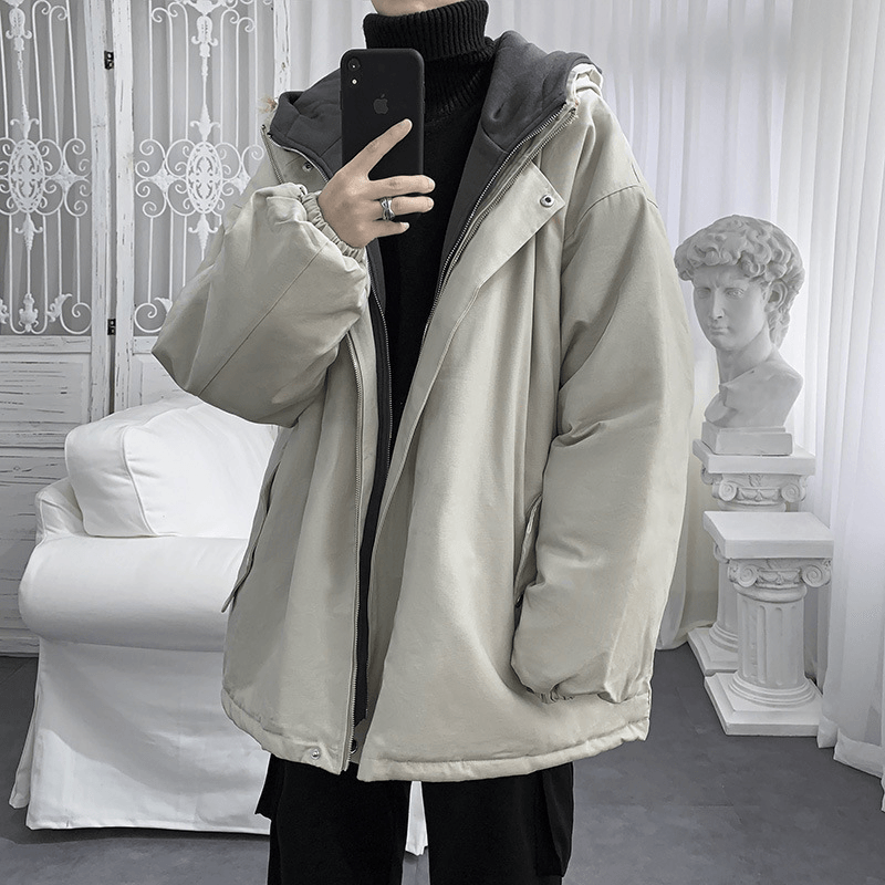 Hong Kong Style Korean Style Loose Thick Workwear Jacket - MRSLM