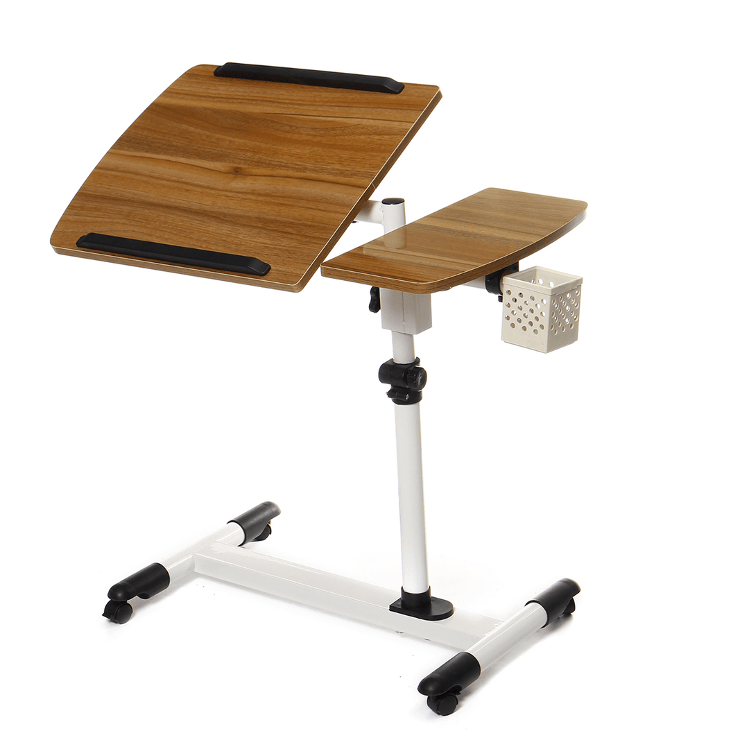 360 Degrees Adjustable Angle & Height Rolling Notebook Laptop Desk Stand over Bed Sofa Table - MRSLM