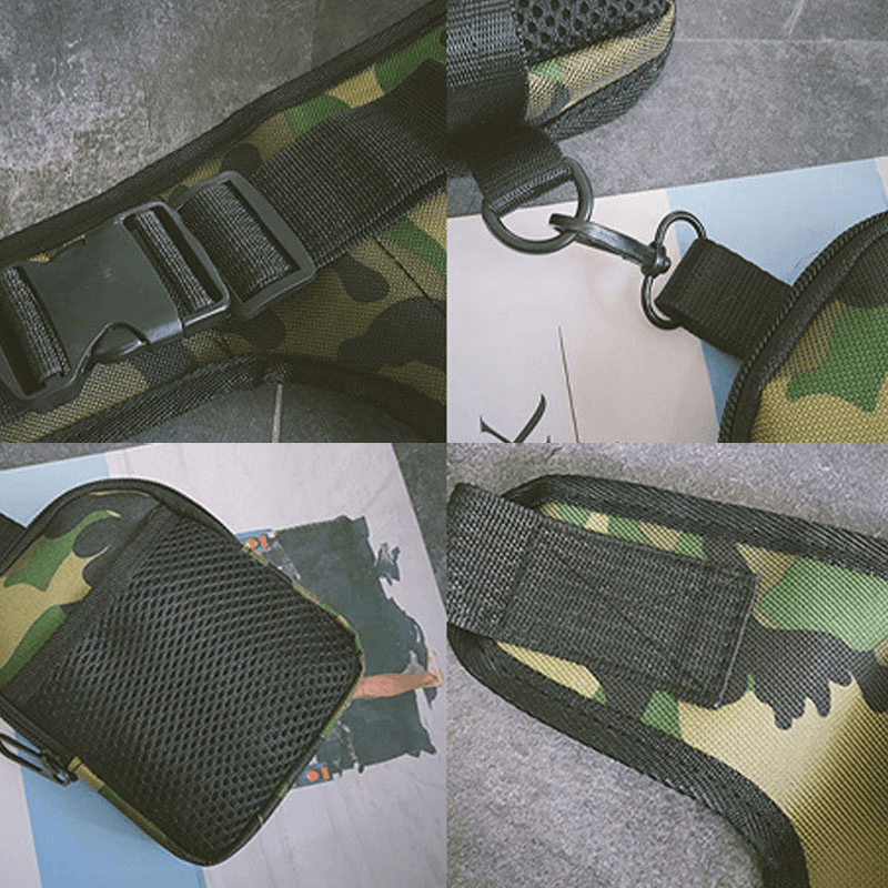 Unisex Hip-Hop Style Camouflage Street Fashion Outdoor Multi-Pocket Bullet Bag Waist Bag Chest Bag - MRSLM