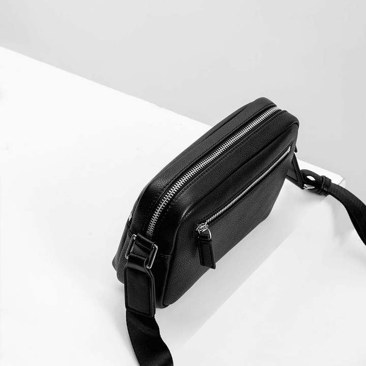 VLLICON Leather Shoulder Bag Outdoor Business Travel Cross Body Messenge Handbag - MRSLM