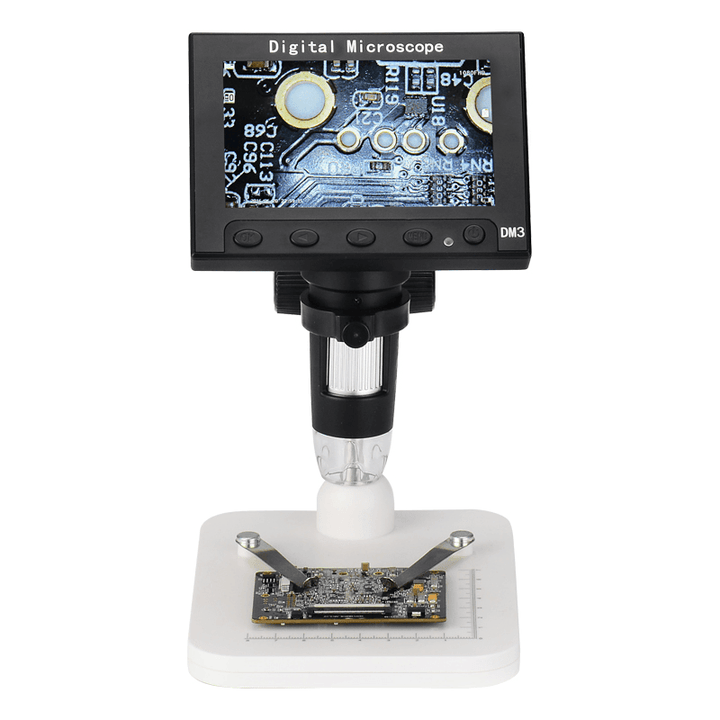 DM3 1080P LCD Digital Microscope 4.3 Inch 1000X Magnifier 2 Million Pixels Experimental Maintenance Industrial Microscope - MRSLM
