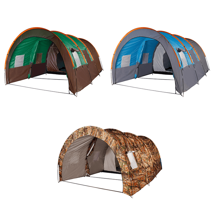 8-10 Person Family Camping Tent Waterproof Tunnel Double Shelter Anti-Uv Sunshade Canopy Outdoor Hiking - MRSLM