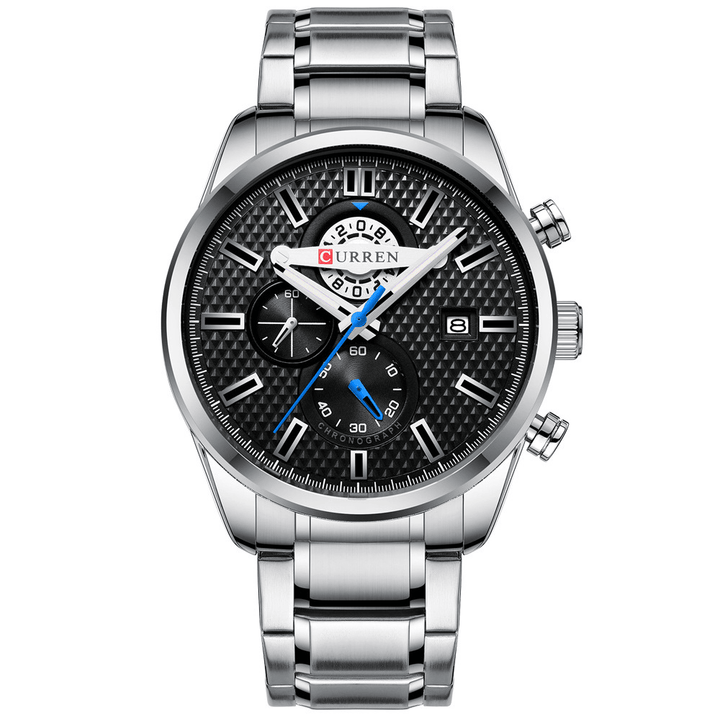 CURREN 8352 Business Style Calendar Men Wrist Watch Stainless Steel Band Quartz Watch - MRSLM