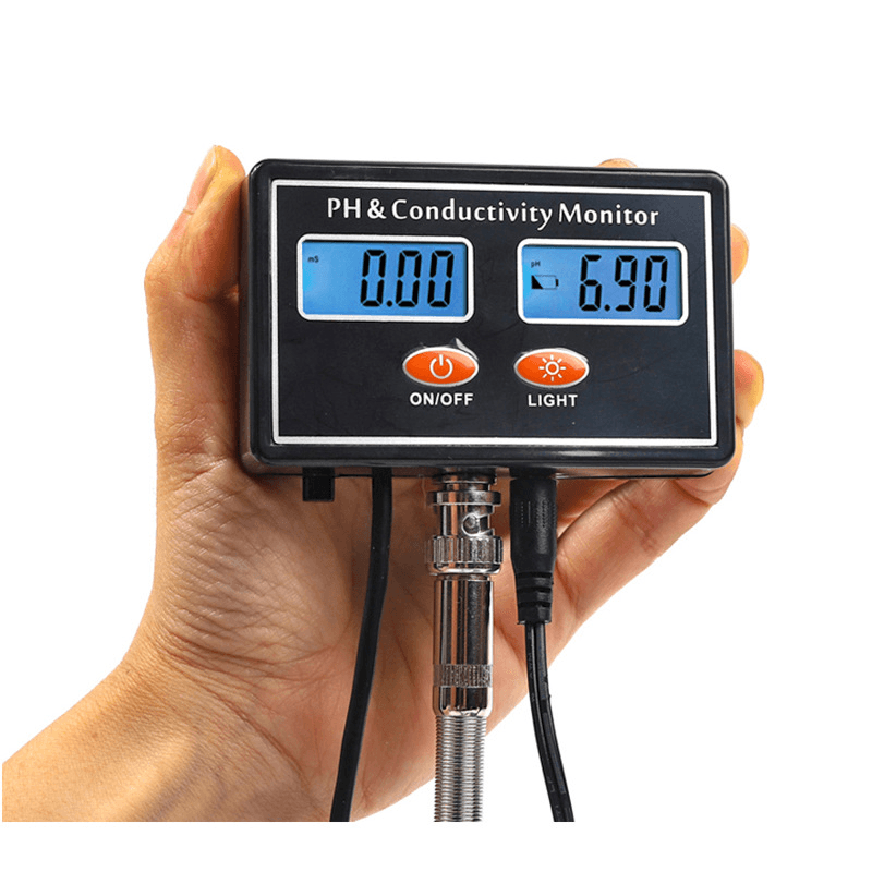 Digital PH&EC Conductivity Monitor Meter Tester ATC Water Quality Real-Time Continuous Monitoring Detector - MRSLM