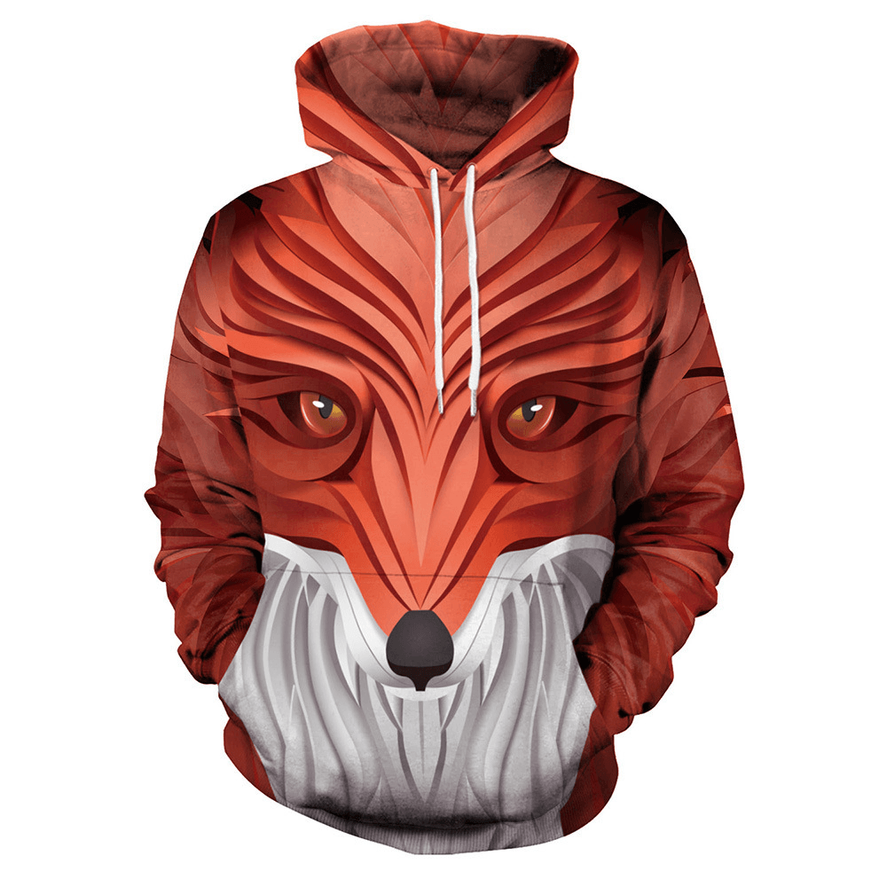Colorful Nine-Tailed Fox 3D Digital Print Sweatshirt - MRSLM