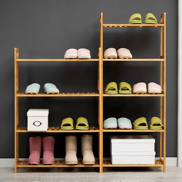 3/4/5 Tiers Shoe Racks Storage Wooden Shelf Stand Shelve Home Office Organizer DIY - MRSLM