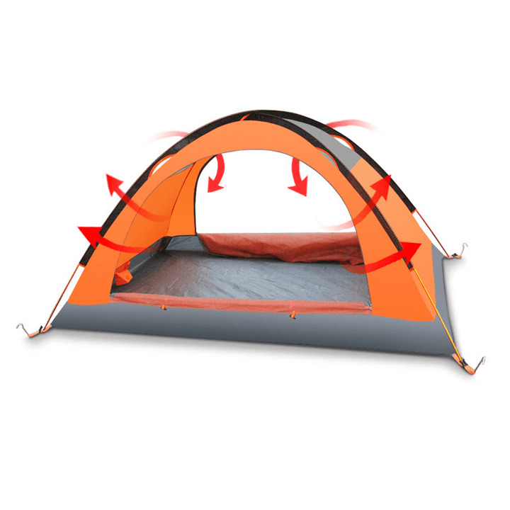 FLYTOP 3-4 Person Camping Tent Set All-Season Double Layers Aluminum Pole anti Snow Windproof Rainstorm Anti-Uv Canopy with Snow Skirt - MRSLM
