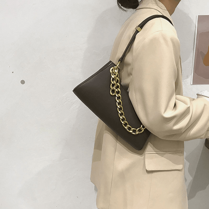 Women Crocodile Pattern Elegant Chain Shoulder Bag Crossbody Bag - MRSLM