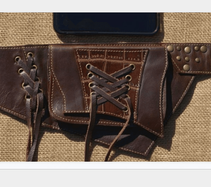Renaissance PU Leather Belt Belt Bag - MRSLM