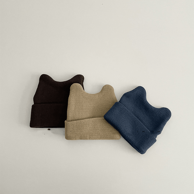 Children'S Woolen Cap Knitted Pullover Cap - MRSLM