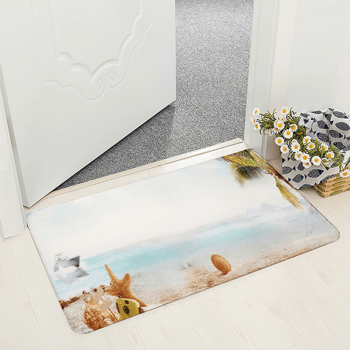 Beach Stone Shell Print Kitchen Mat Non Slip Area Rug Modern Living Room Balcony Bathroom Nordic Carpet - MRSLM