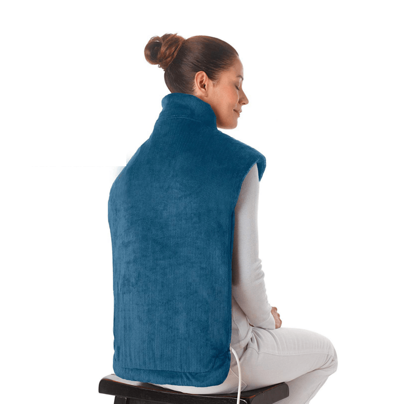 Extra Long Neck & Shoulder Heating Pad Massage Cushion Relieve Fatigue with Six-Speed Controller Shawl - MRSLM