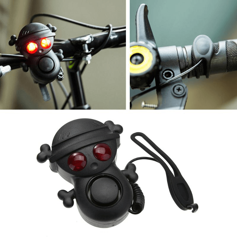 XANES WB01 Bicycle Electric Horn High Decibel 120Db Bell with Warning Light AAA Battery Multi-Tone Waterproof - MRSLM