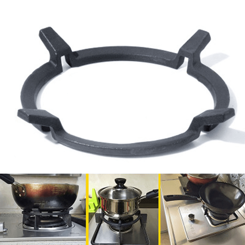 Universal Cast Iron Wok Stand Support/Stand for Burners Fits 99% Gas Hobs and Cookers Kitchen Storage Rack - MRSLM