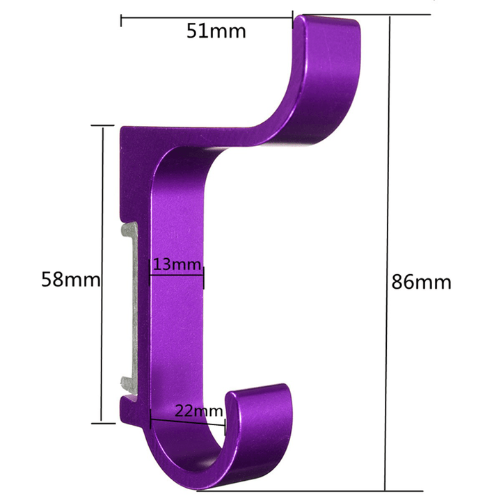Double Layers Colorful Space Alumimum Wall Mounted Clothes Towel Robe Hook Sundries Hanger - MRSLM