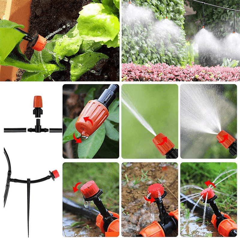 Automatic 1/4" Blank Distribution Tubing Watering Drip Kit 15M Micro Sprinkle Garden Irrigation System - MRSLM