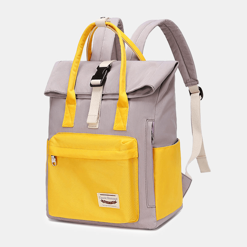 Women Canvas Casual Patchwork Backpack - MRSLM