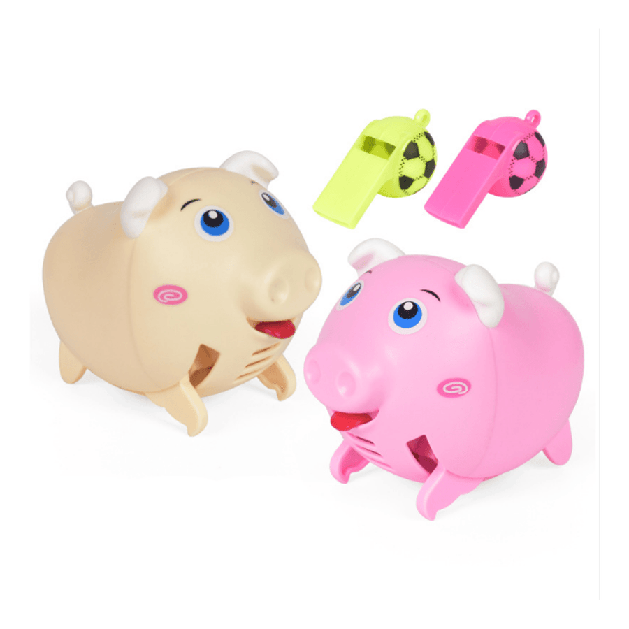 Whistle Pig Voice-Activated Induction Electric Children'S Toys Lighting Music Whistling Can Run - MRSLM