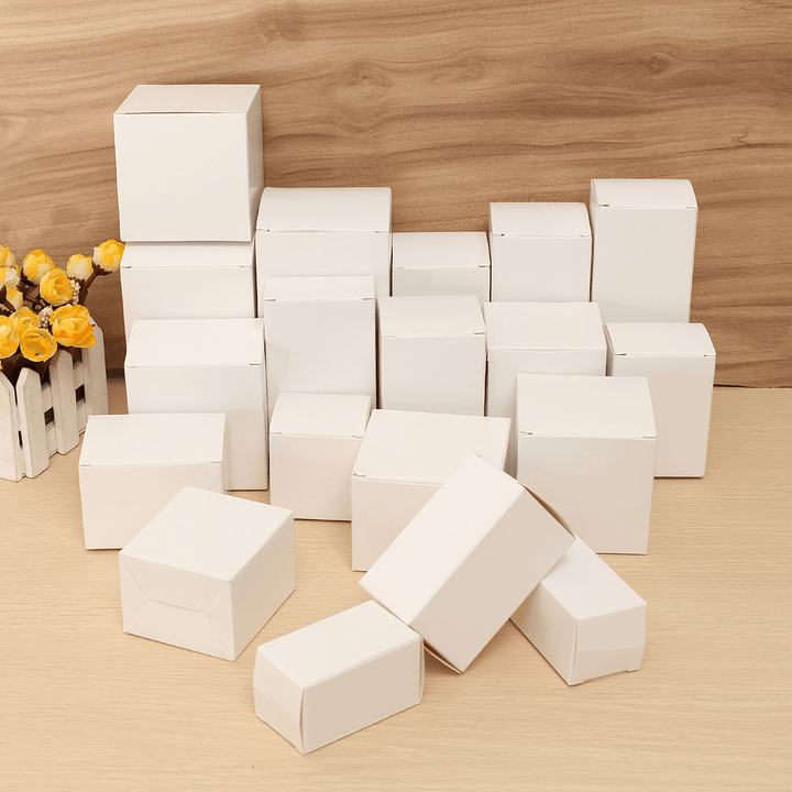 20 Different Sizes White Cardboard Postal Box Storage Carton for Gifs Crafting Packaging Mailing - MRSLM