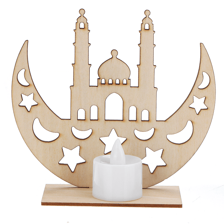 Wooden Lamp DIY Islamic Palace LED Decorations Desktop Gifts for Eid Mubarak - MRSLM
