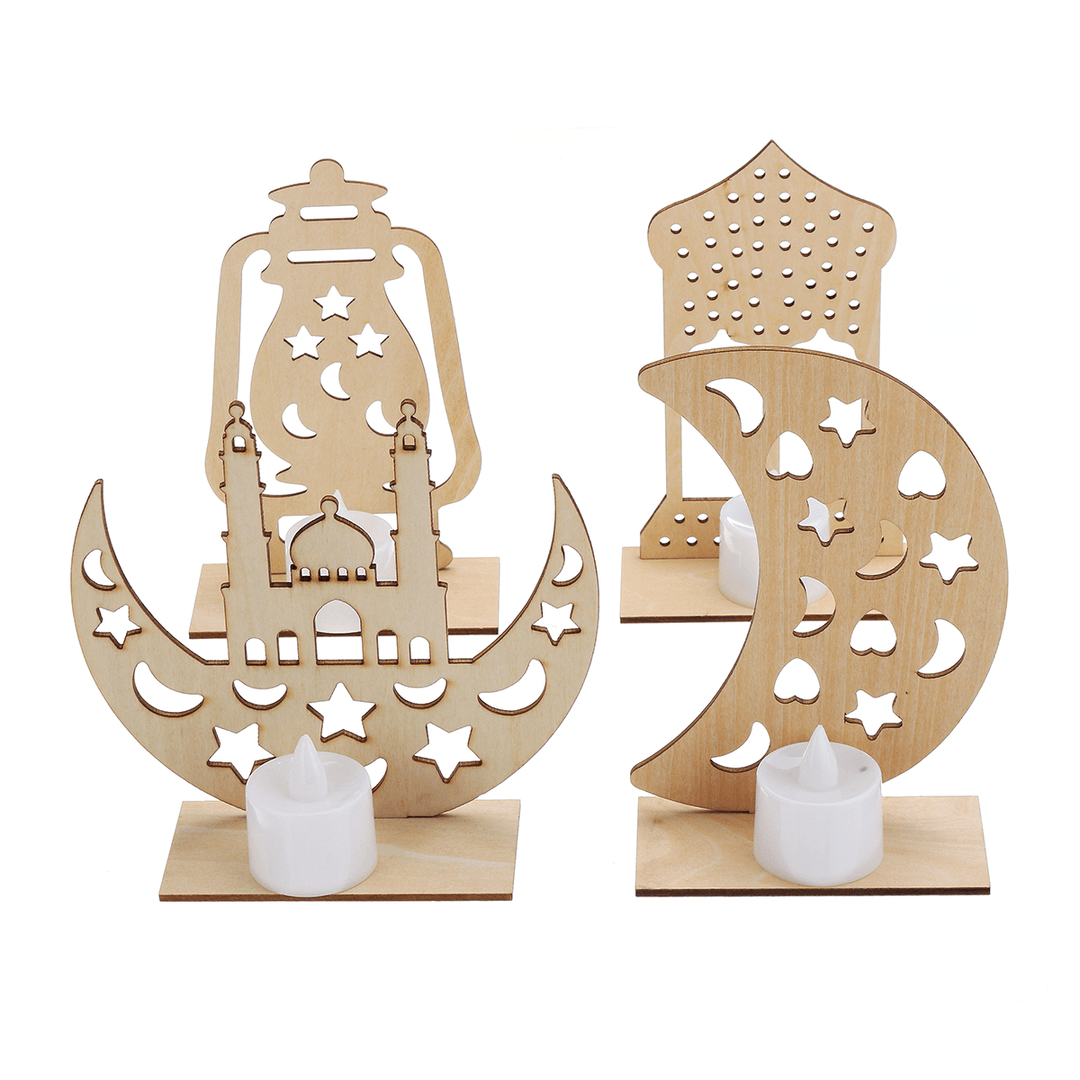 Wooden Lamp DIY Islamic Palace LED Decorations Desktop Gifts for Eid Mubarak - MRSLM