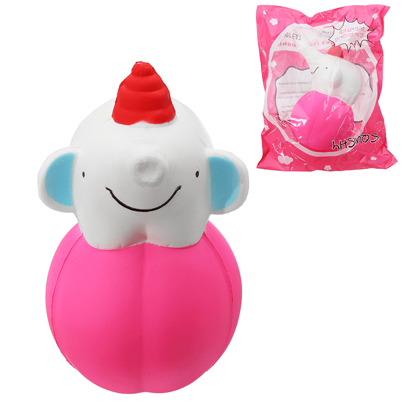 Yunxin Squishy Elephant Soft Toy 14Cm Slow Rising with Packaging Collection Gift Soft Toy - MRSLM