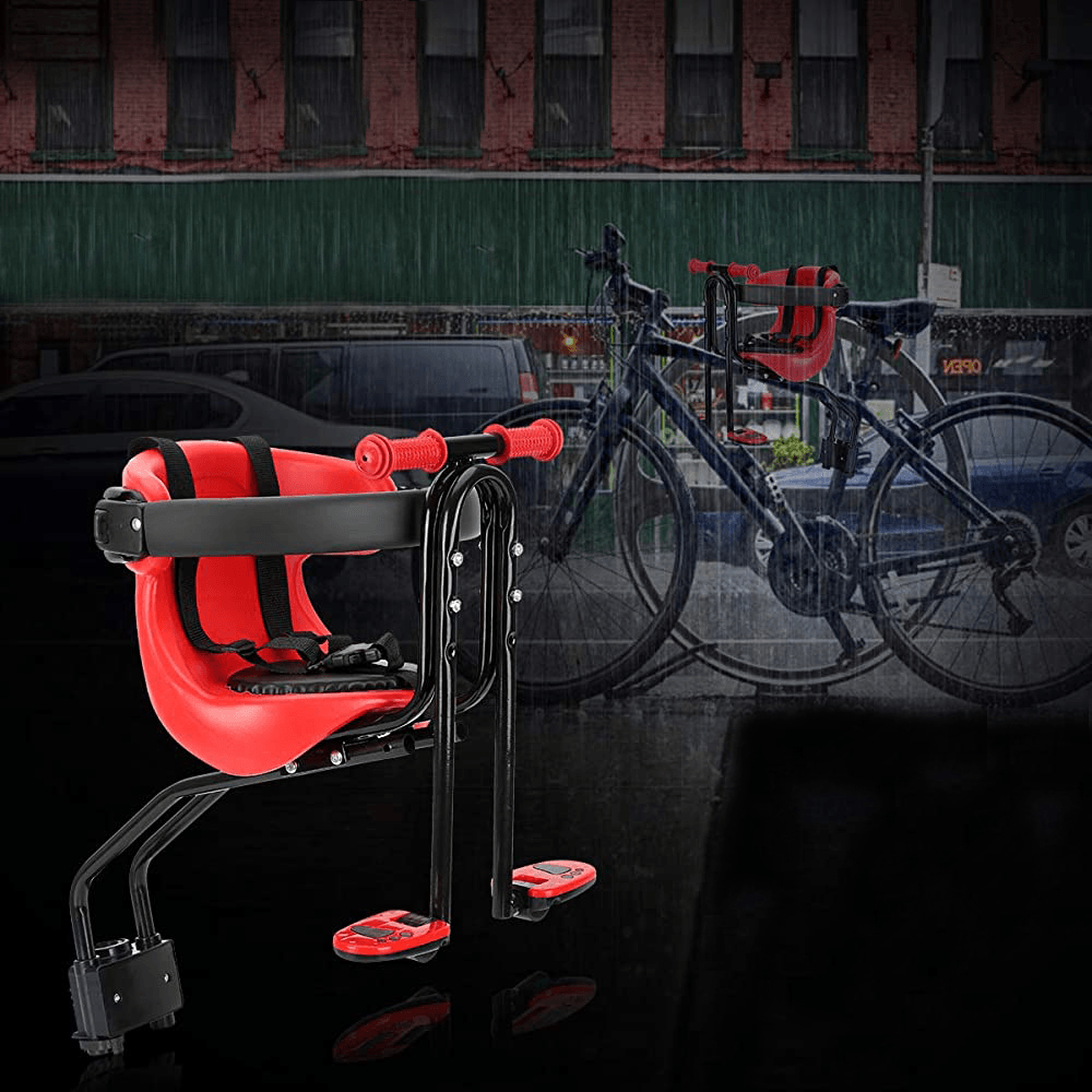 BIKIGHT Bike Baby Seat Child Front Mount Seat Bicycle Carrier Saddle with Handrail Safety Locks - MRSLM
