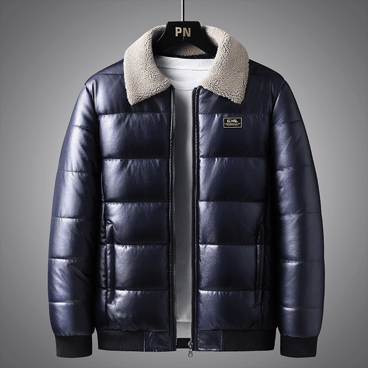 Lapel Collar Trendy Men'S Winter Jacket Thickened - MRSLM