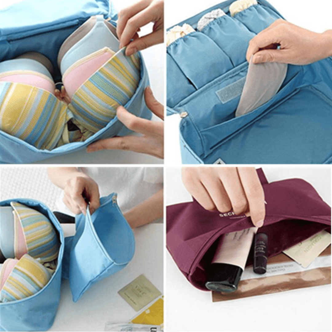 Portable Protect Bra Underwear Socks Cosmetic Packing Cube Storage Bag Travel Luggage Organizer - MRSLM