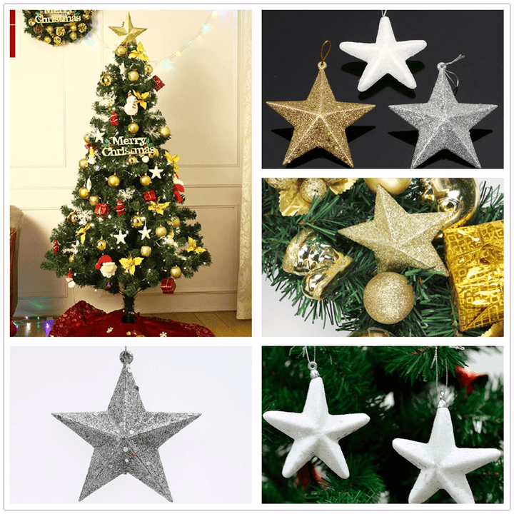 3D Shinny Glitter Star Christmas Tree Topper Xmas Decoration - MRSLM