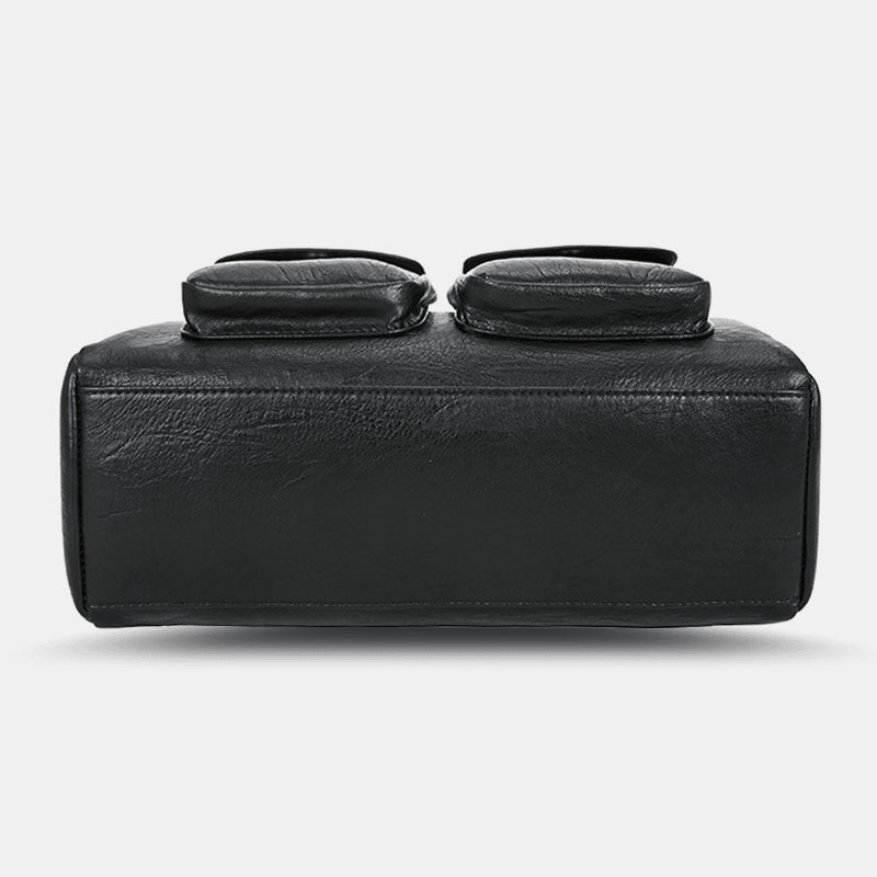 Women PU Leather Large Capacity Multi-Pocket Retro 6.3 Inch Phone Bag Crossbody Bags Shoulder Bag - MRSLM